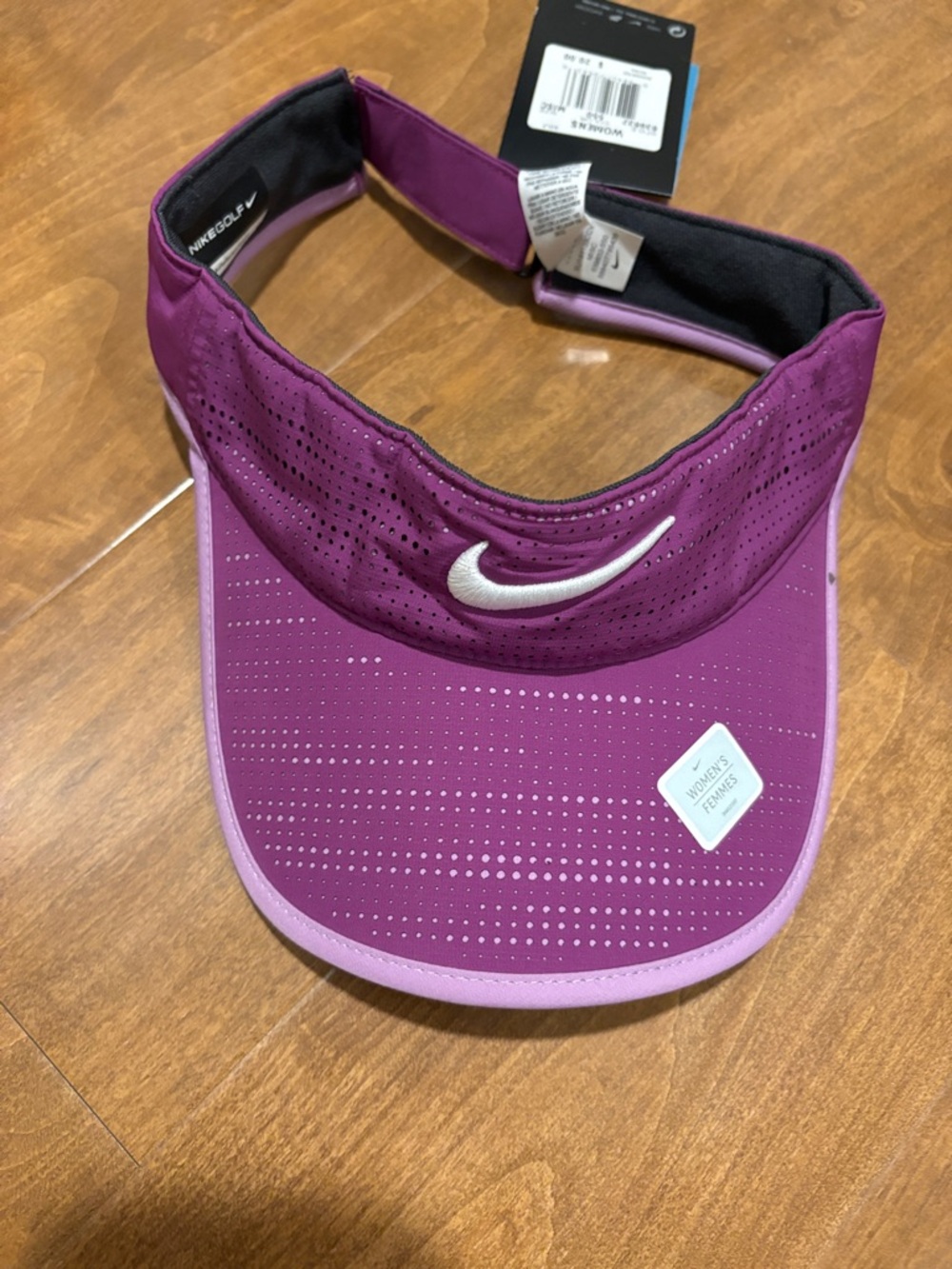 Nike Purple and Light Purple Women's Performance Visor with White Swoosh